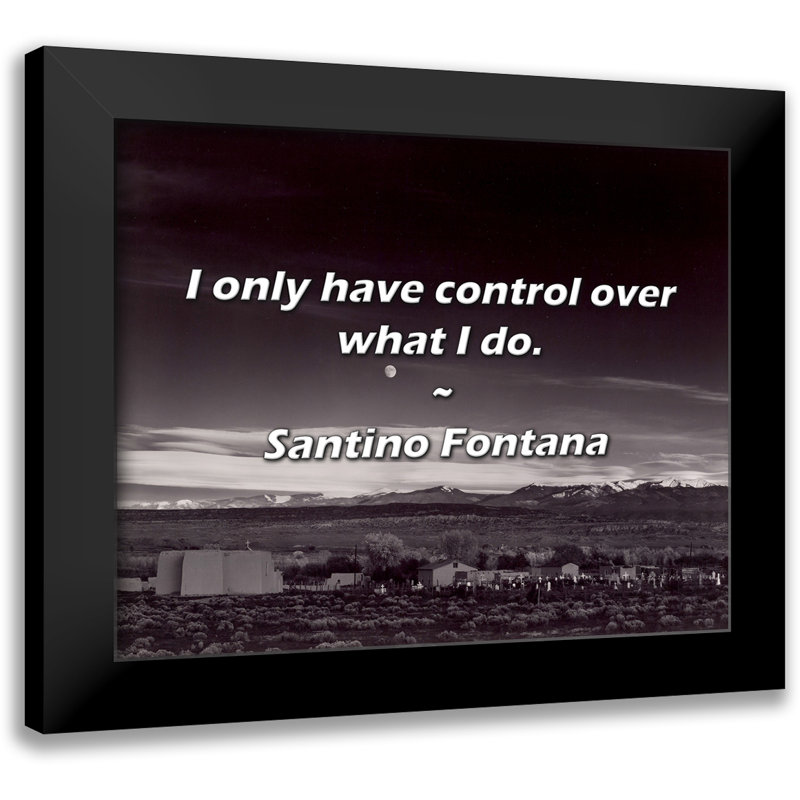 Santino Fontana Citation: Je ne contrôle que ce que je fais.