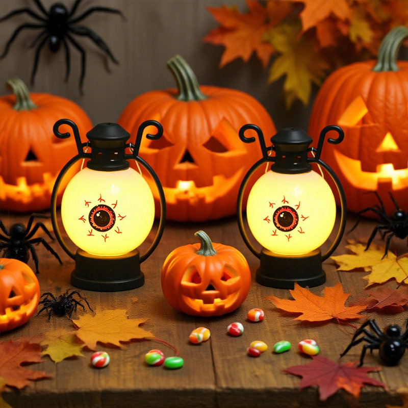 Ensemble de 2 lumières citrouilles d'Halloween