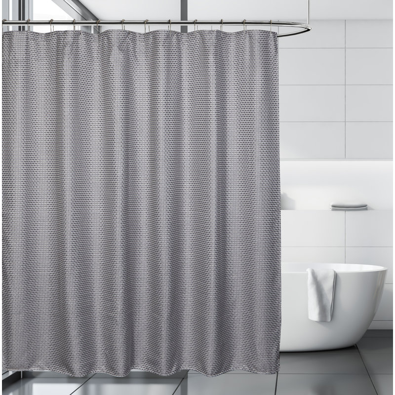 Tissu de douche gris cuertain Asisha, Gris