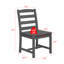 Ensemble de 2 chaises de patio à grain de bois-1276848383