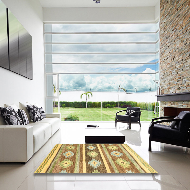 Tapis abstrait moderne 3307, Carré 5 pi