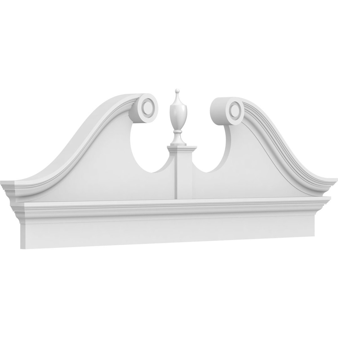 Rams Head Architectural Grade PVC Combination Pediment Ekena Millwork 