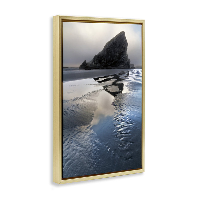 Cadre flottant Pistol River Seascape, design par Celebrate Life Gallery, H 25 po x l 17 po, Cadre flottant métallique doré