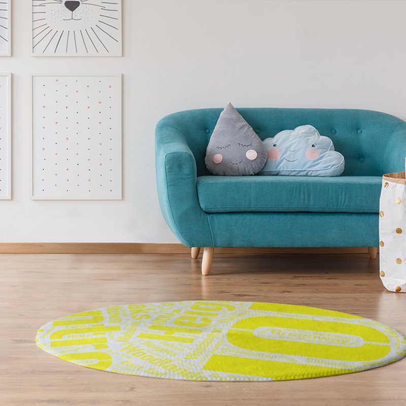 Chenille Indoor Rug, Round 5'