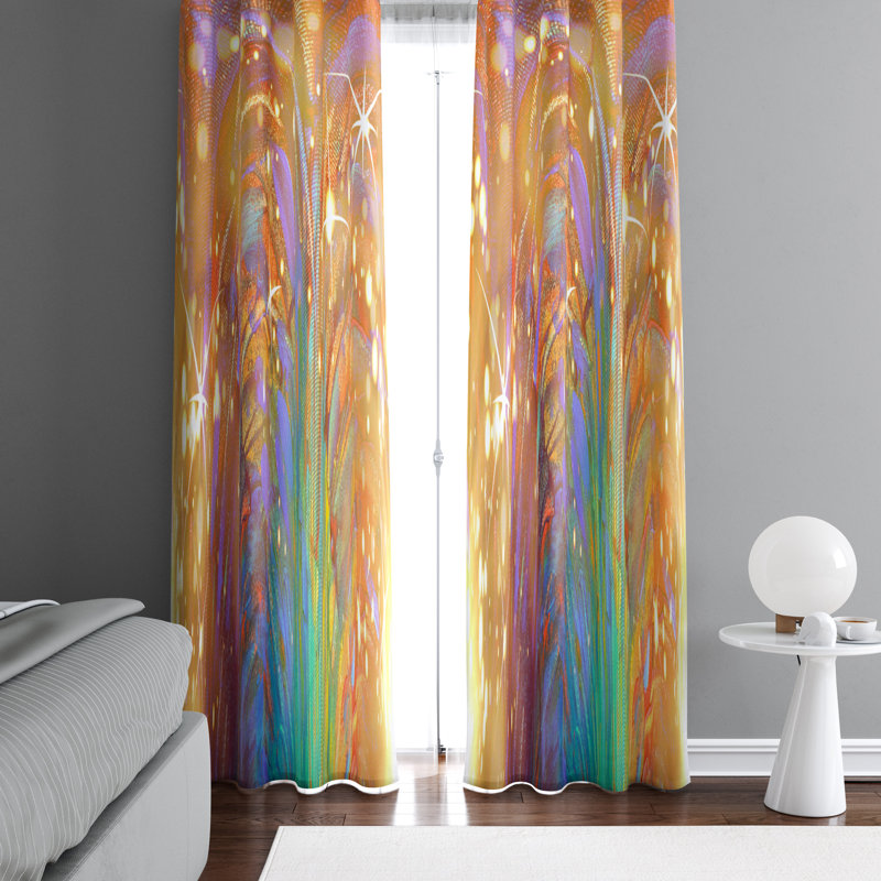Semi Sheer Curtain Panel Pair, 40" W x 52" L