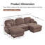 Canapé surdimensionné en U de 105 po en chenille, canapé à assise profonde avec repose-pieds mobile, coussins ronds exquis et coussins de dossier matelassés, pieds de cadre de base encastrés, assemblage facile-1166326368-1166326991
