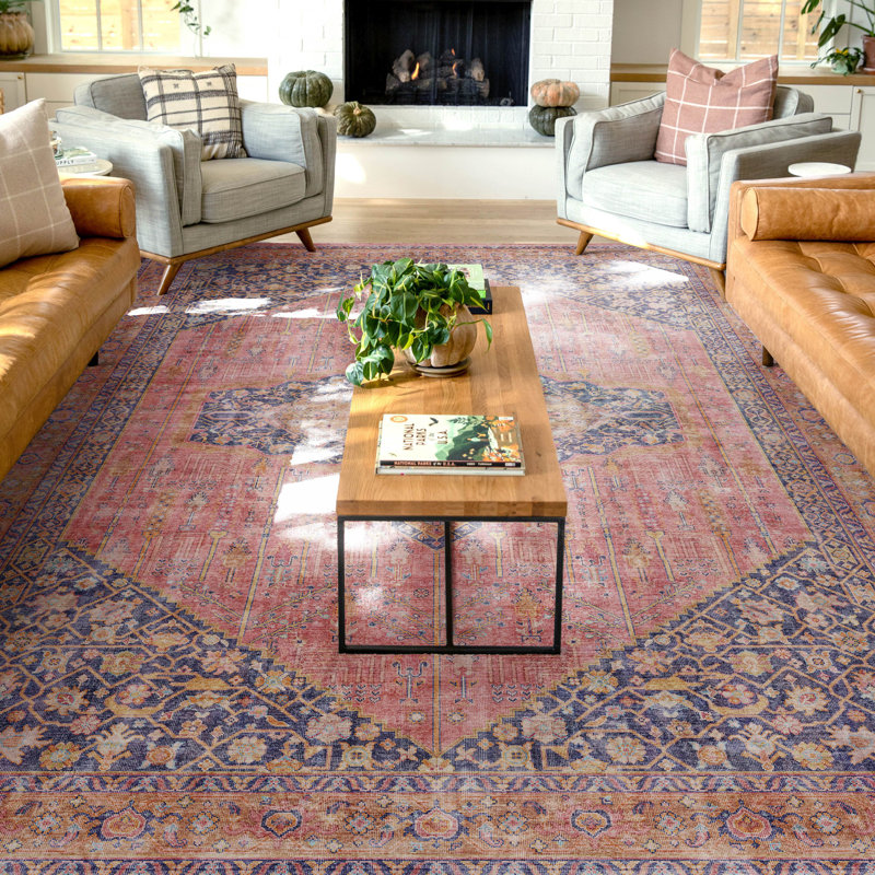 Tapis rose Kehr San Marino, Rectangle 9 pi 10 po x 13 pi