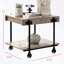 Table de bout avec roulettes et tablette ouverte