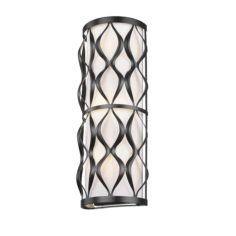 Reggi Steel Flush Mounted Sconce, Matte Black