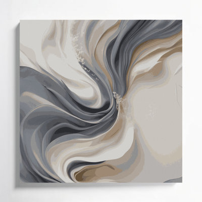 «Abstract Landscape 86», art mural sur toile grise