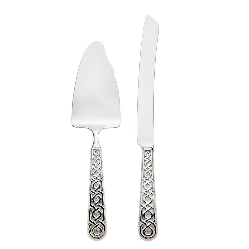 Godinger Silver Art Co Labirinto 18/10 Stainless Steel Cake Server Set