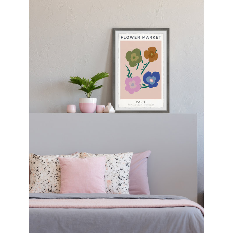 «Flower Market Paris», reproduction encadrée sur papier, H 12 po x l 8 po