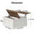 Jareal Coffee Table, 30.9" Square Farmhouse Wood Lift Top Storage Coffee Table, Square Coffee Table For Living Room, White-2104088584