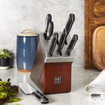 McCook MC35 11-Piece Kitchen Cutlery Knife Block Set with Built-in  Sharpener Stainless Steel