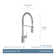 Align One Handle Spring Kitchen Faucet, Modern Single Hole Kitchen Sink Faucet Pulldown Sprayer