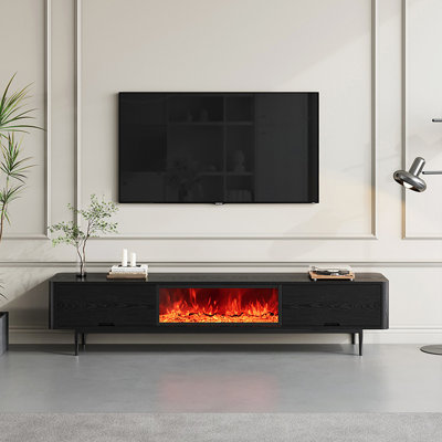 TV cabinet with built-in electronic fireplace