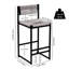 Ensemble de 2 tabourets de bar gris tissés à la main avec tabouret à hauteur de comptoir et tabouret de bar en papier tissé pour la cuisine, la maison et le bureau (gris)