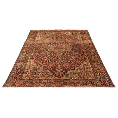 Tapis unique en laine de 8 pi 9 po x 11 pi 2 po brun Nanok