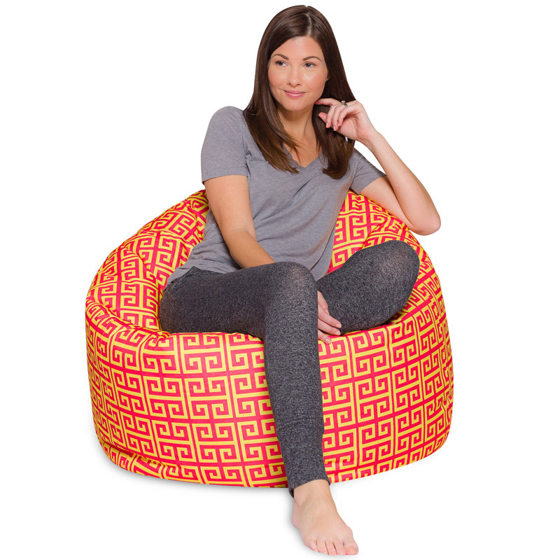 Bean Bag Chair for Kids, Teens, and Adults - Filled with Soft Beads, Includes Removable and Machine Washable Cover - Multiple Colors, Sizes and Fabrics including Soft Nylon & Canvas with Patterns