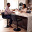 Ensemble de 1 tabourets de bar modernes pivotants, noir-1265229820-1265229817