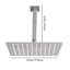 Pomme de douche à pluie carrée 10 po, pomme de douche à haute pression en acier inoxydable 304, buses autonettoyantes anti-colmatage, pivotant, couverture complète pour la salle de bain
