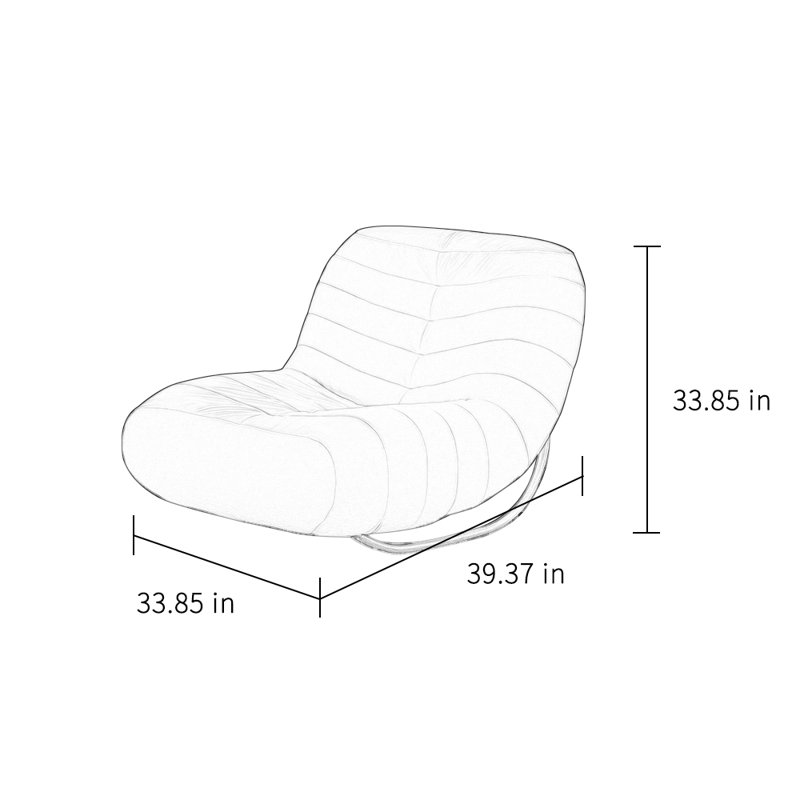 Chaise berçante décontractée minimaliste, Brun
