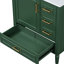 Meuble-lavabo de salle de bain 30 po, trois tiroirs avec mécanisme de fermeture en douceur, lavabo en céramique, poignées dorées, convient aux petites salles de bain traditionnelles 30 po, tiroirs, fermeture, choix compact