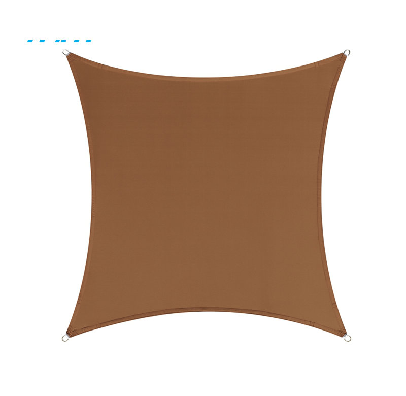 Voile d'ombrage carré imperméable Colourtree Customize, Brun, 4 pi x 15 pi