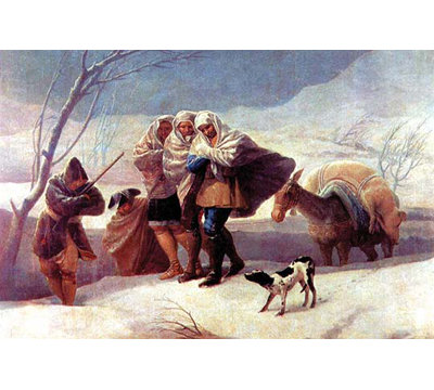 " The Snowstorm " by Francisco Goya