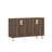 Modern Walnut Console Table, 47.2 x 29.0 x 11.6 inches | 100% Melamine Coated Particle Board, Thickness: 0.7 inches | Stylish Brown Finish, Geometric Design | Perfect for Entryway, Living Room & Hallway Decor-1157126525