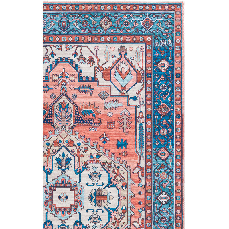 Tapis Arizona 105 rouille / bleu marine, Rectangle 8 pi x 10 pi