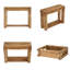 Table de canapé en bois massif 43,3 po avec tablette de rangement ouverte à 2 niveaux
