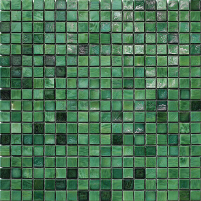 Emerald J 5/8" x 5/8" Glass Mosaic