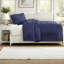 Ensembles de literie matelassés en microfibre douce, grand bleu marine, style chalet avec traitement antimicrobien
