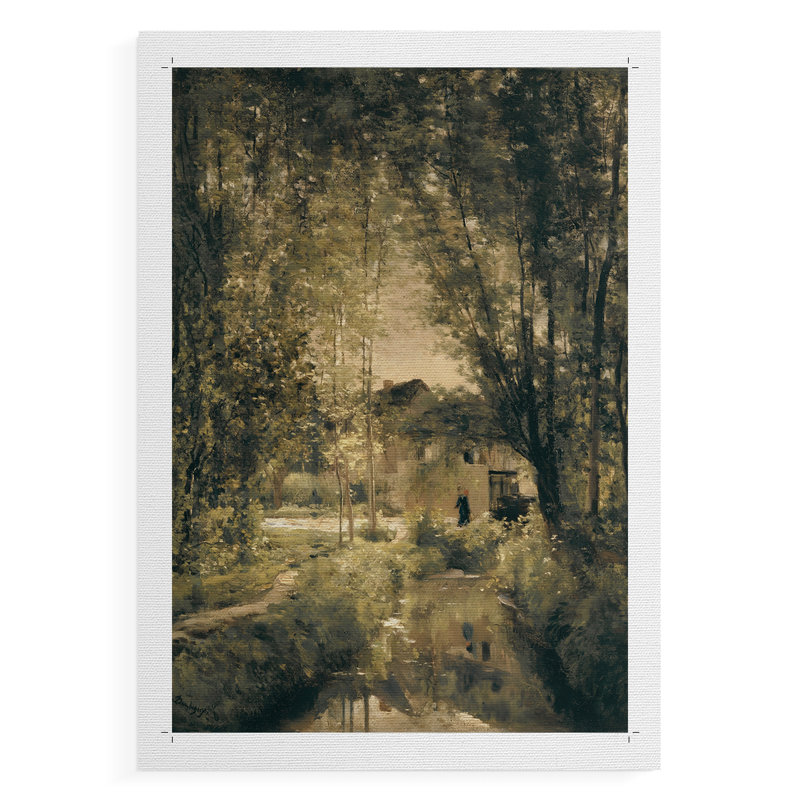 Paysage rétro - impression sur toile seulement - non encadrée