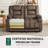 Electric Reclining Loveseat Sofa with Heat and Massage, Fabric Power Loveseat Recliner-90625491