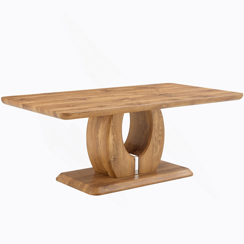 Table basse rectangulaire moderne de luxe simple de couleur bois. Le bureau d'ordinateur. La table de jeu.