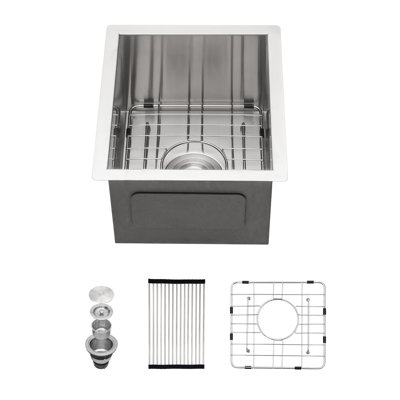 13“W x 15"D x 9H Undermount Single Bowl Stainless Steel Kitchen Sink