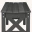 44.5 Weatherproof Plastic Bench with Wood-Look Finish