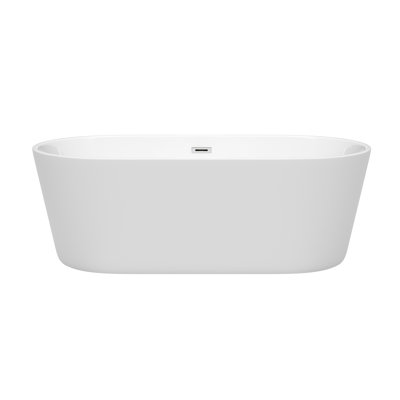 Carissa 67 " L x 31.5 " W Freestanding and Mounting / Installation Required Soaking Acrylic Bathtub