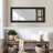 71"*31"Solid wood inner beveled edge, right-angled rectangular black full-length mirror