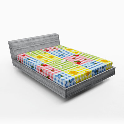 Microfiber Plaid Fitted Sheet
