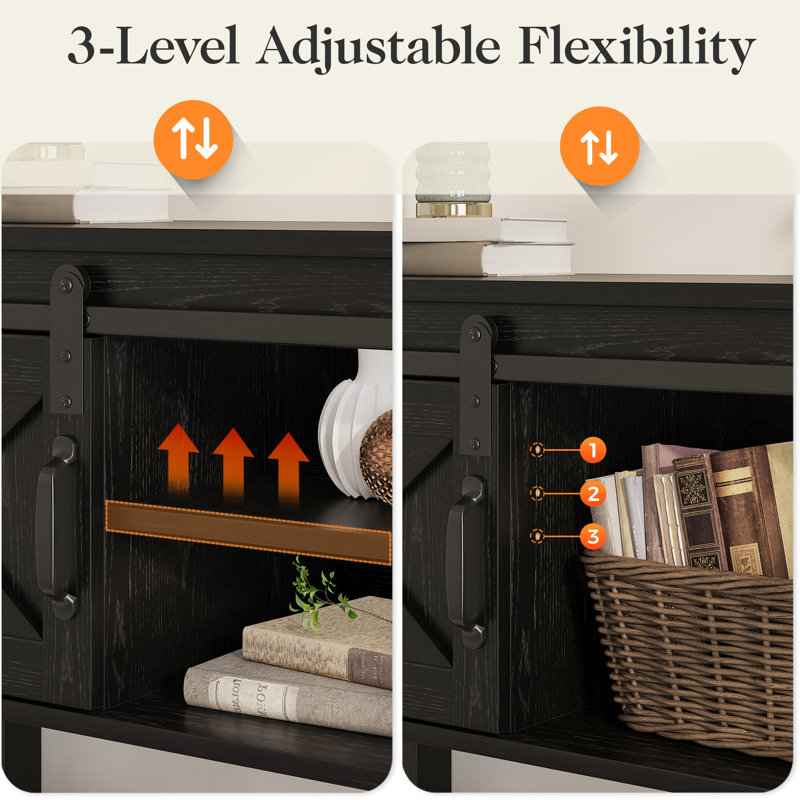 Bragg 46" Wood Console Table, Black