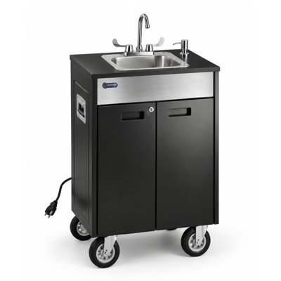 Frontier Series 25.82 " L x 17.82 " W Matte Black Portable and Freestanding Handwash Station