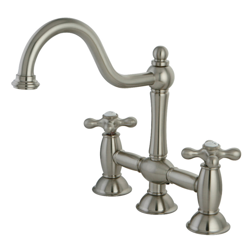 Robinet de pont Restoration, Nickel brossé
