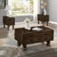 Table basse rectangulaire en bois massif pour le salon, 40 pouces avec 4 tiroirs, finition antique et beaucoup de rangement-1127494523