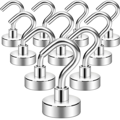 30 aimants terreux robustes avec crochet pour réfrigérateur, paquet de 10