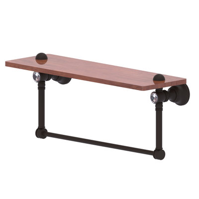 Freyja Ironwood Bracket Shelf with Towel Bar