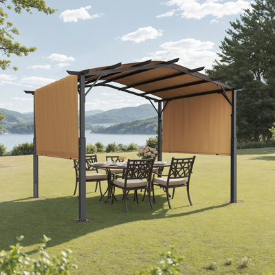 Pergola d'extérieur rétractable avec auvent