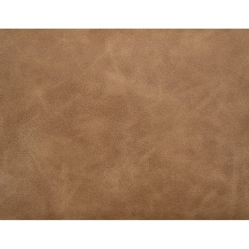 Chaise de bar Revee, fer noir, résistante à l'eau, Tabouret de comptoir (siège d'une hauteur de 24 p, Polyester cognac